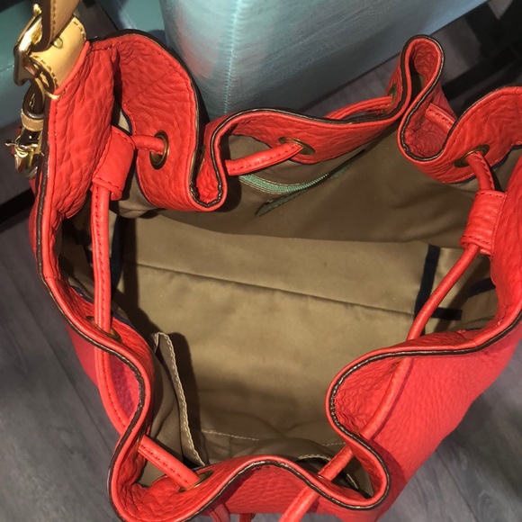 Coach Bucket Avery Drawstring Mandarin with Blue Leather Cross Body Bag - Picture 6 of 16